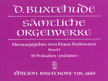 Samtliche Orgelwerke, Band I