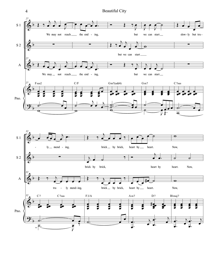 Beautiful City SSA scores gallery preview page 4