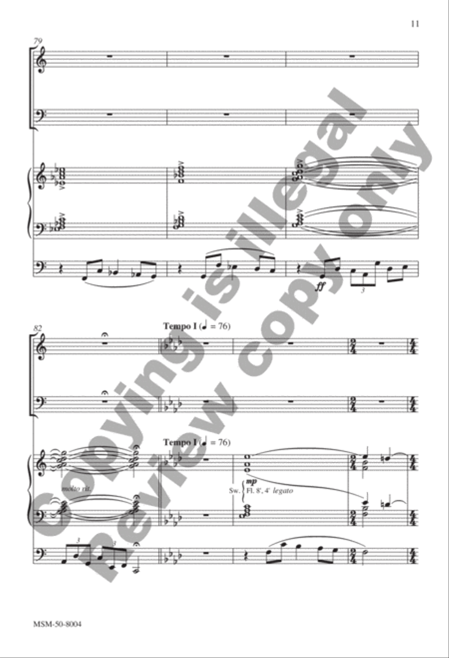 And Now, Beloved Lord, Thy Soul Resigning 4-Part scores gallery preview page 11