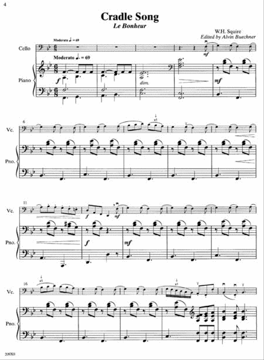 Solos for Young Cellists Cello Part and Piano Acc., Volume 2 Piano Accompaniment scores gallery preview page 2
