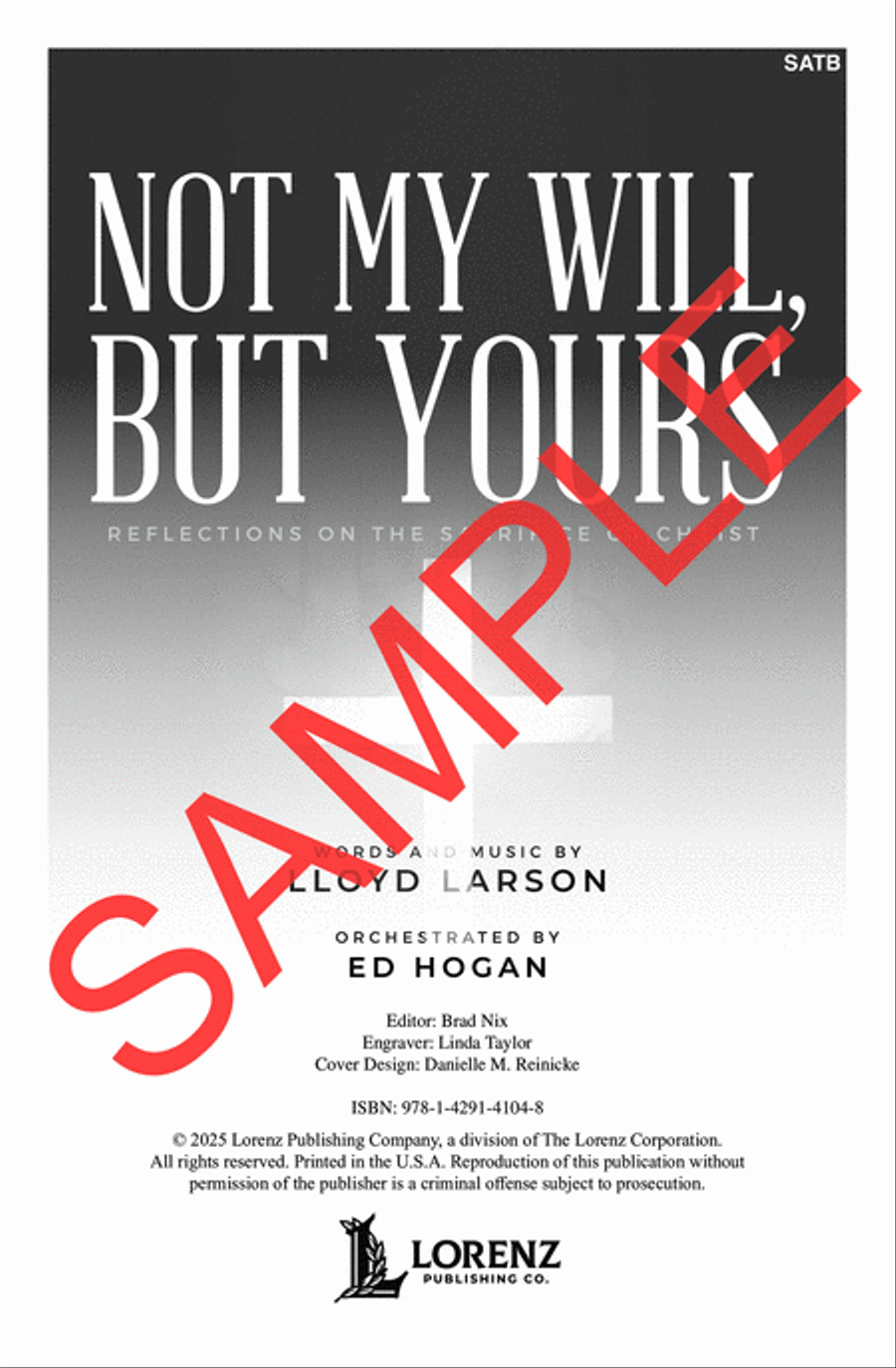 Not My Will, But Yours 4-Part scores gallery preview page 2