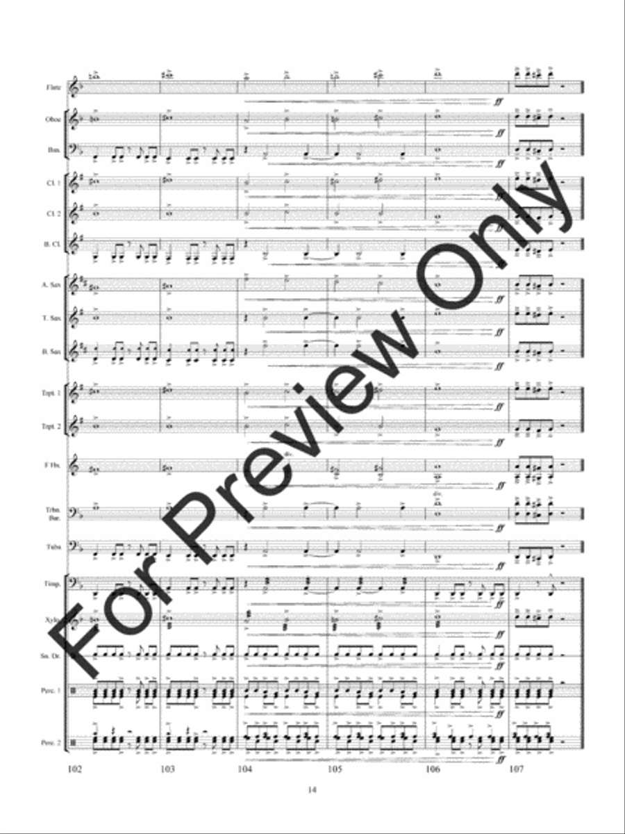 Wolf Dancers (Score) Concert Band scores gallery preview page 17
