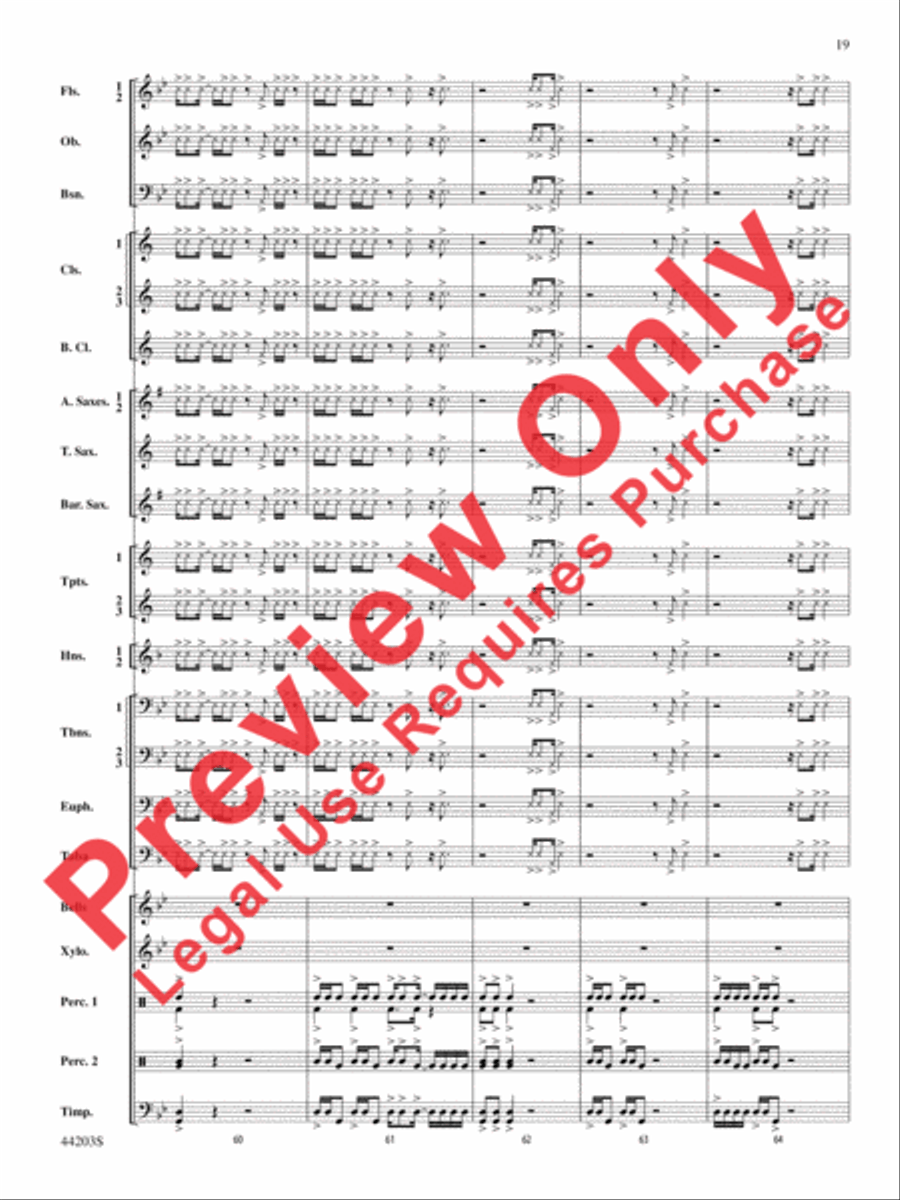 Loco Motion Concert Band scores gallery preview page 19