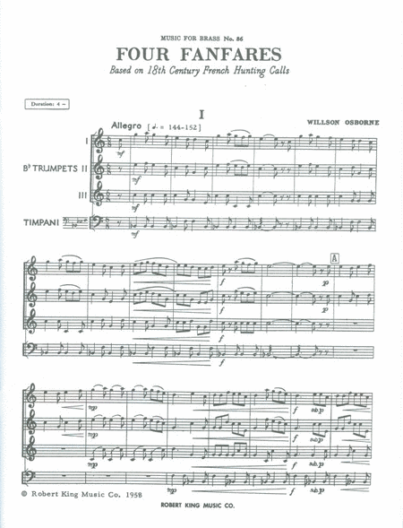 4 Fanfares (trumpets 3)
