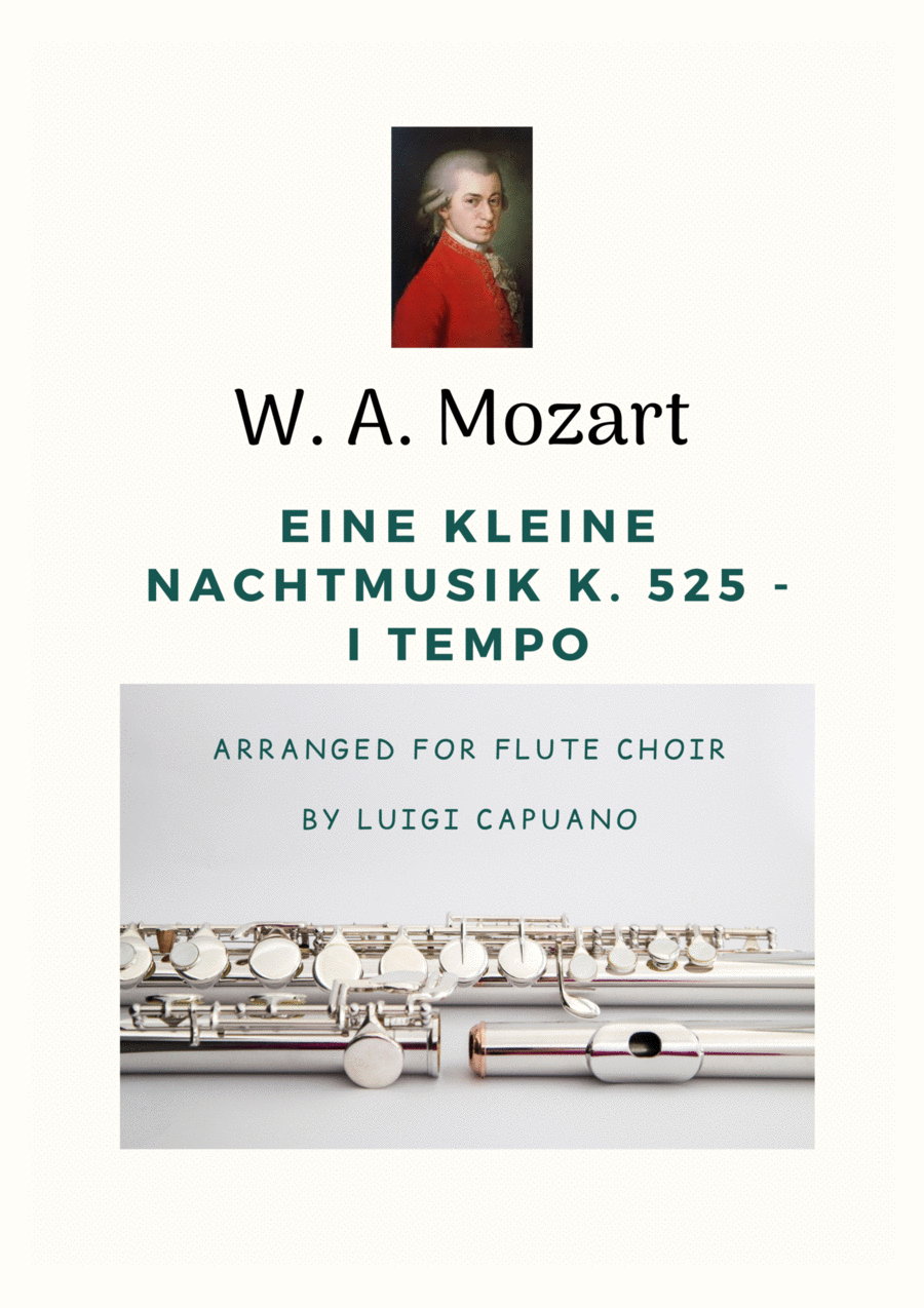 W.A. Mozart: Eine Kleine Nachtmusik K. 525 I Tempo (Flute choir) Flute Choir scores gallery preview page 1