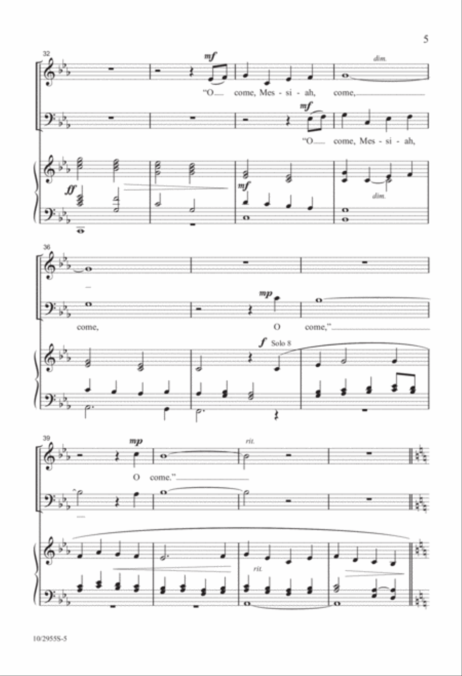 Messiah Comes, Emmanuel! Messiah Comes, Emmanuel! 4-Part scores gallery preview page 5