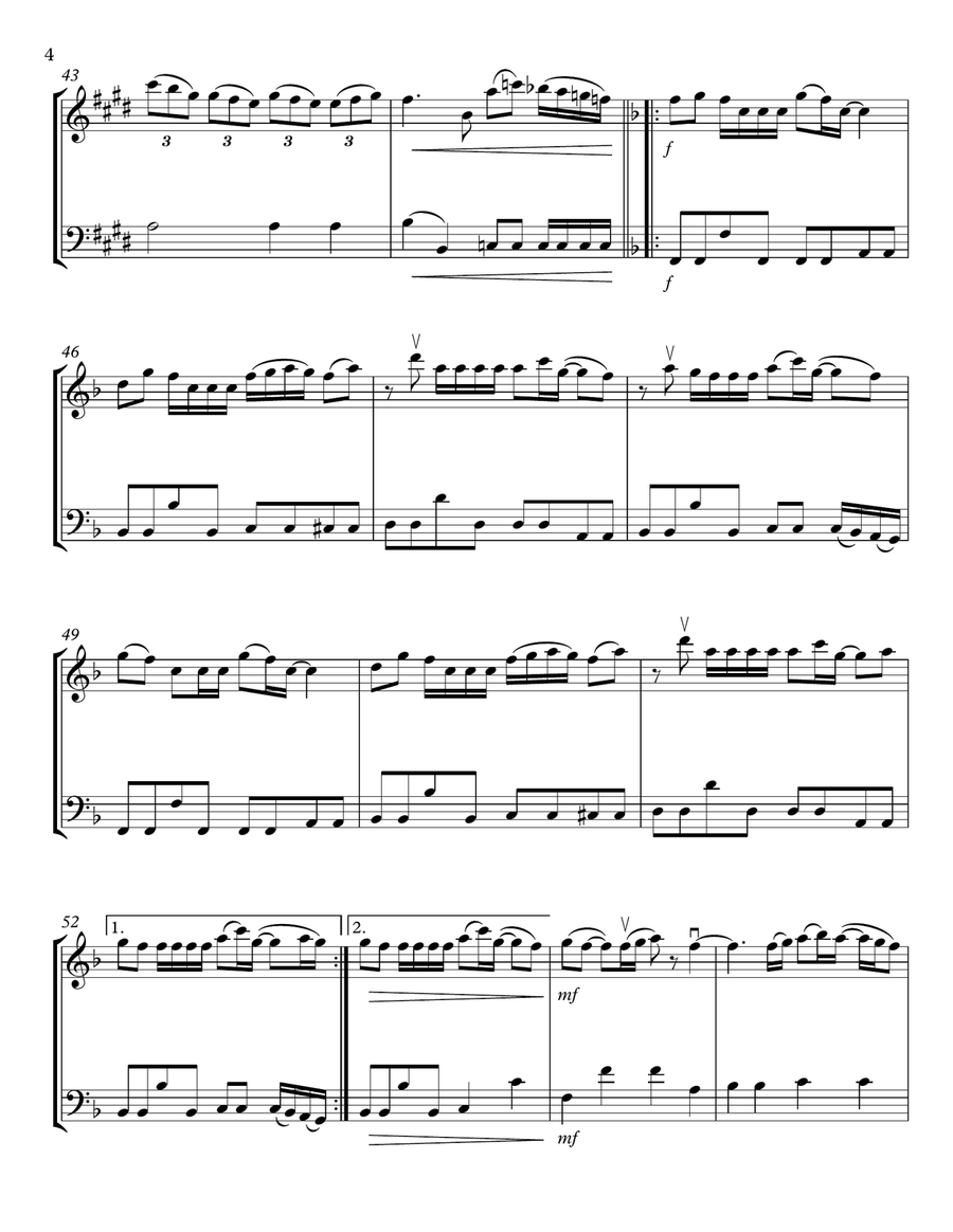 Always Be My Baby String Duet scores gallery preview page 4