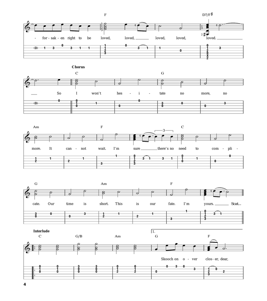 I'm Yours Acoustic Guitar scores gallery preview page 4