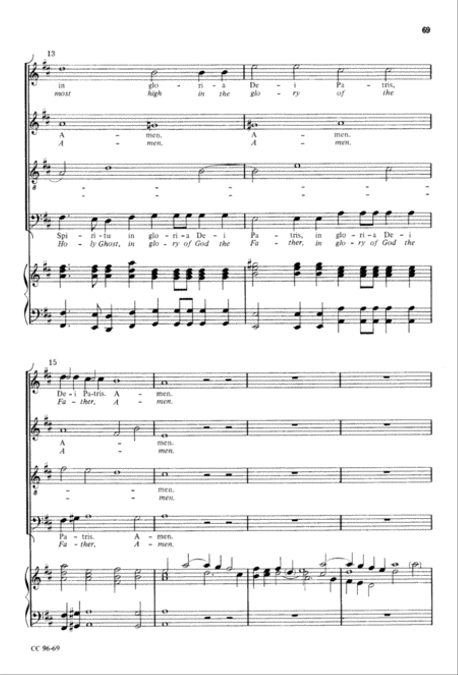 Gloria 4-Part scores gallery preview page 70