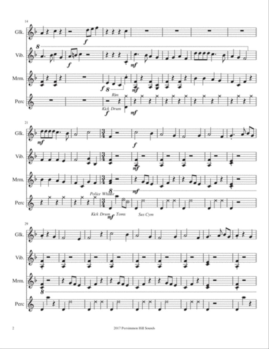Deck the Halls Percussion Ensemble scores gallery preview page 3