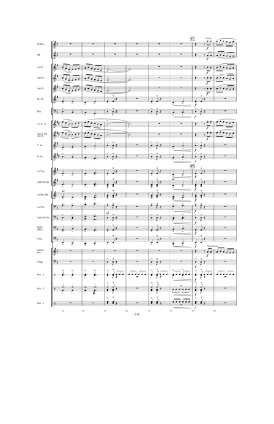 Dragons Fly on the Winds of Time Concert Band scores gallery preview page 13