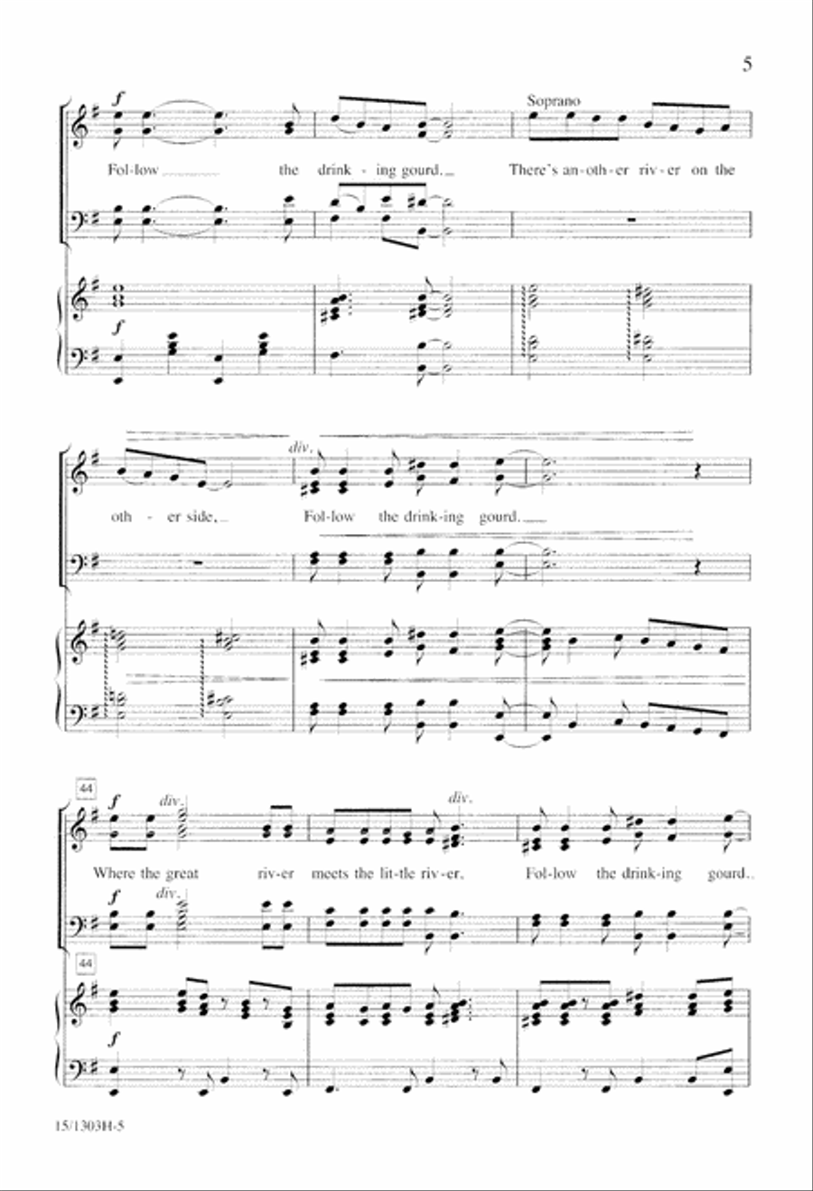 The Drinking Gourd The Drinking Gourd 4-Part scores gallery preview page 5