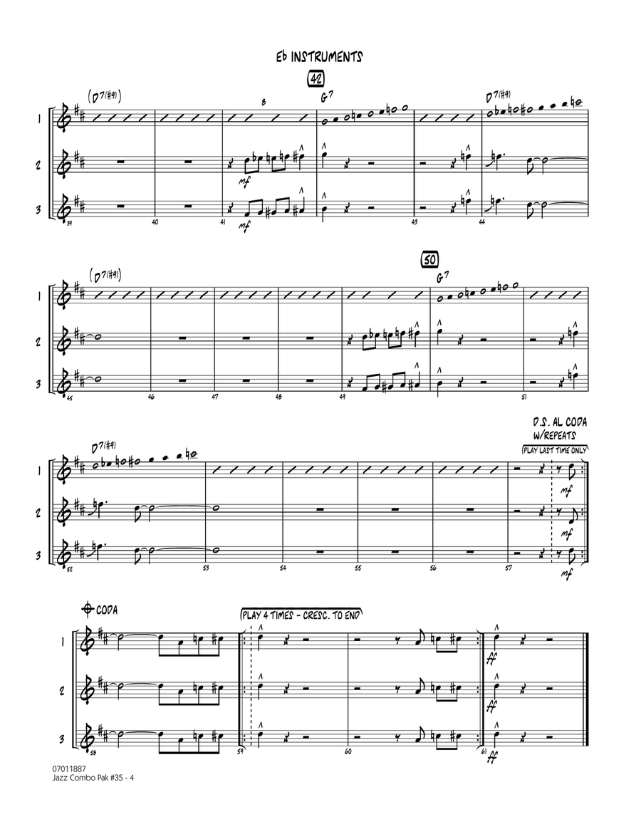 Jazz Combo Pak #35 (Cannonball Adderley) - Eb Instruments Jazz Ensemble scores gallery preview page 4