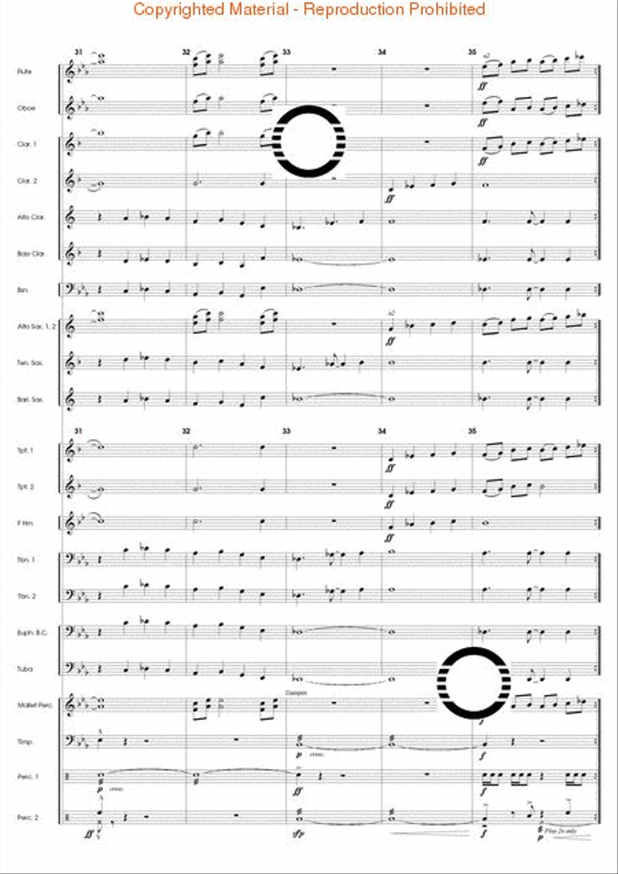Fire Dance Concert Band scores gallery preview page 8
