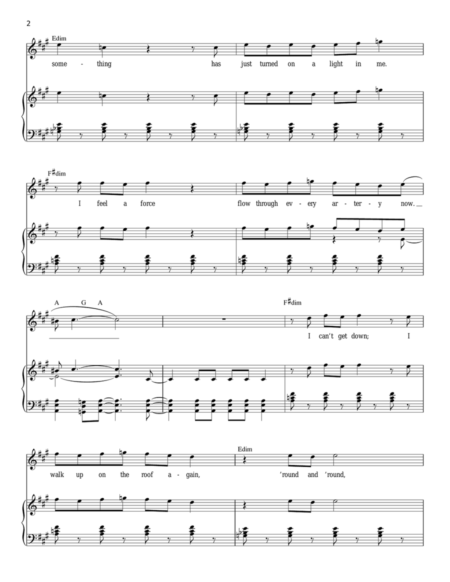Bouncing Off The Walls Bouncing Off The Walls Piano, Vocal scores gallery preview page 2