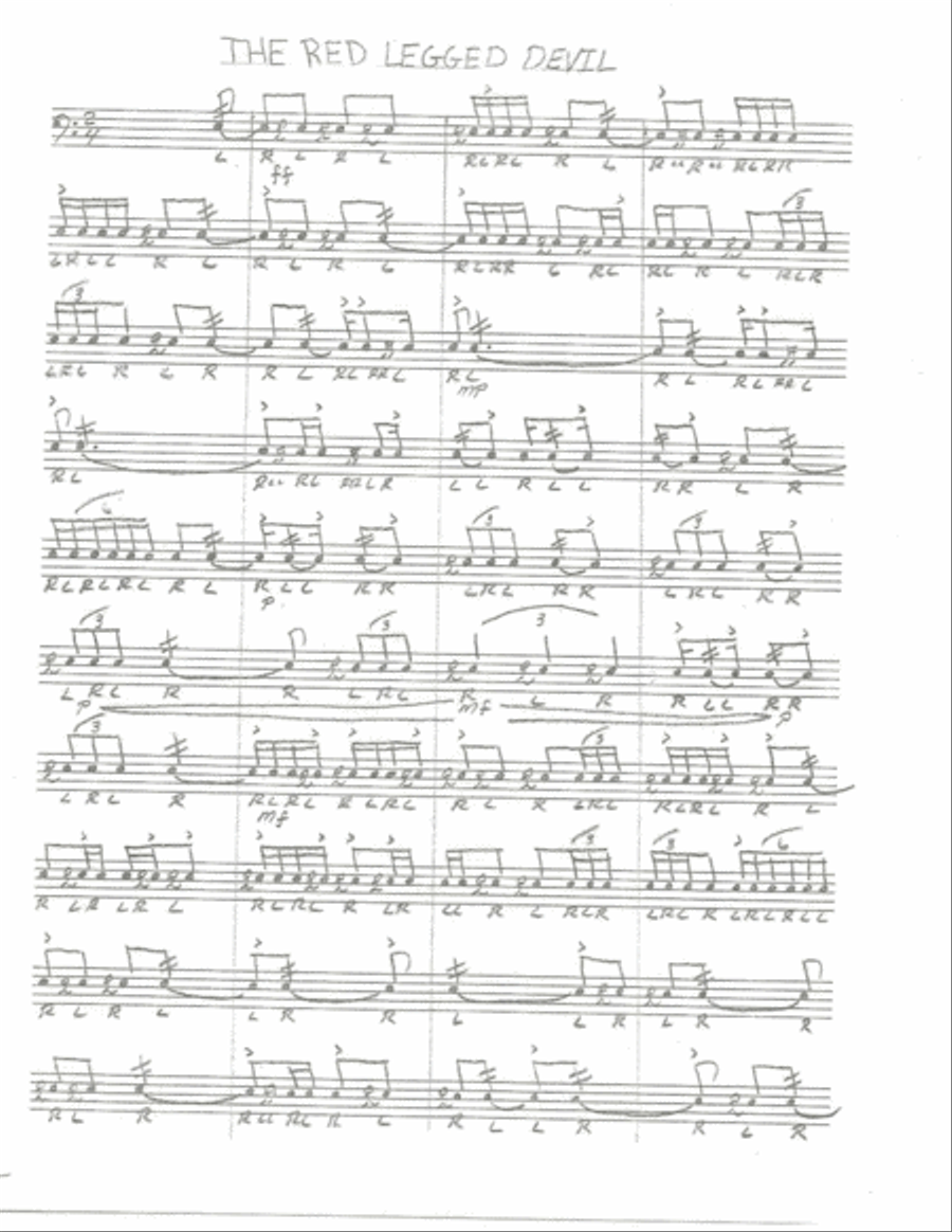 The Red Legged Devil The Red Legged Devil Marching Band scores gallery preview page 1