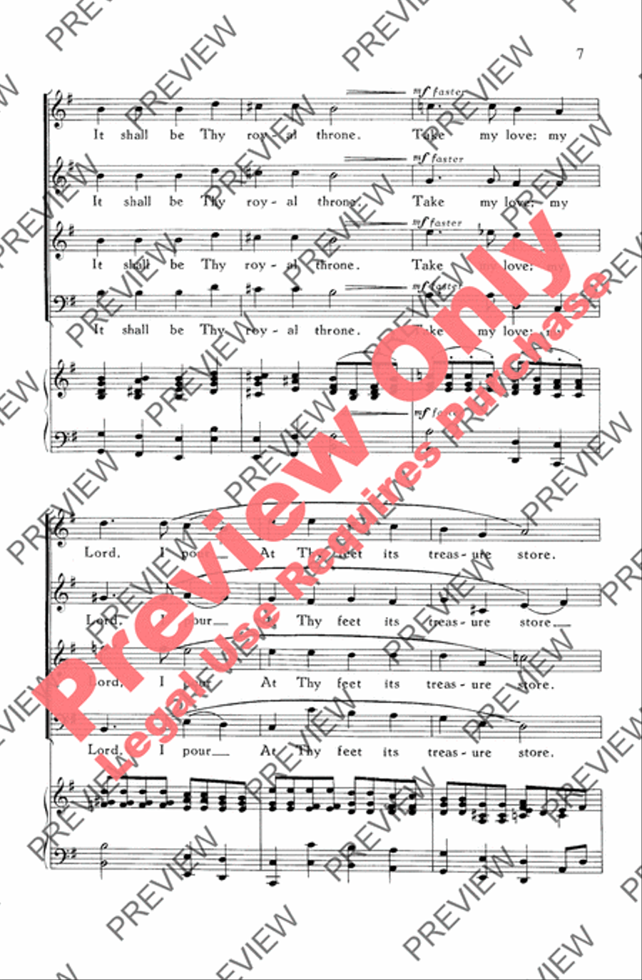 Take My Life, O Lord Take My Life, O Lord 4-Part scores gallery preview page 8
