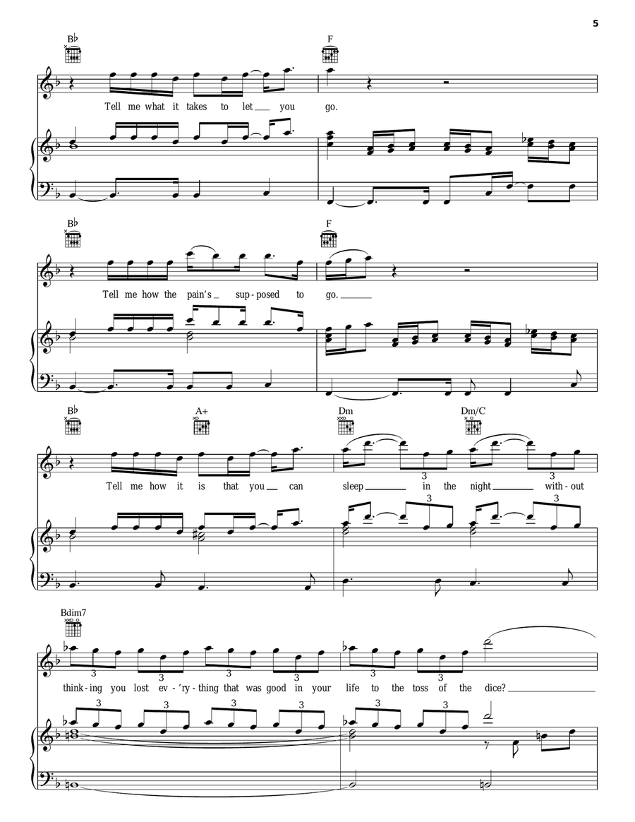 What It Takes Piano, Vocal, Guitar scores gallery preview page 5