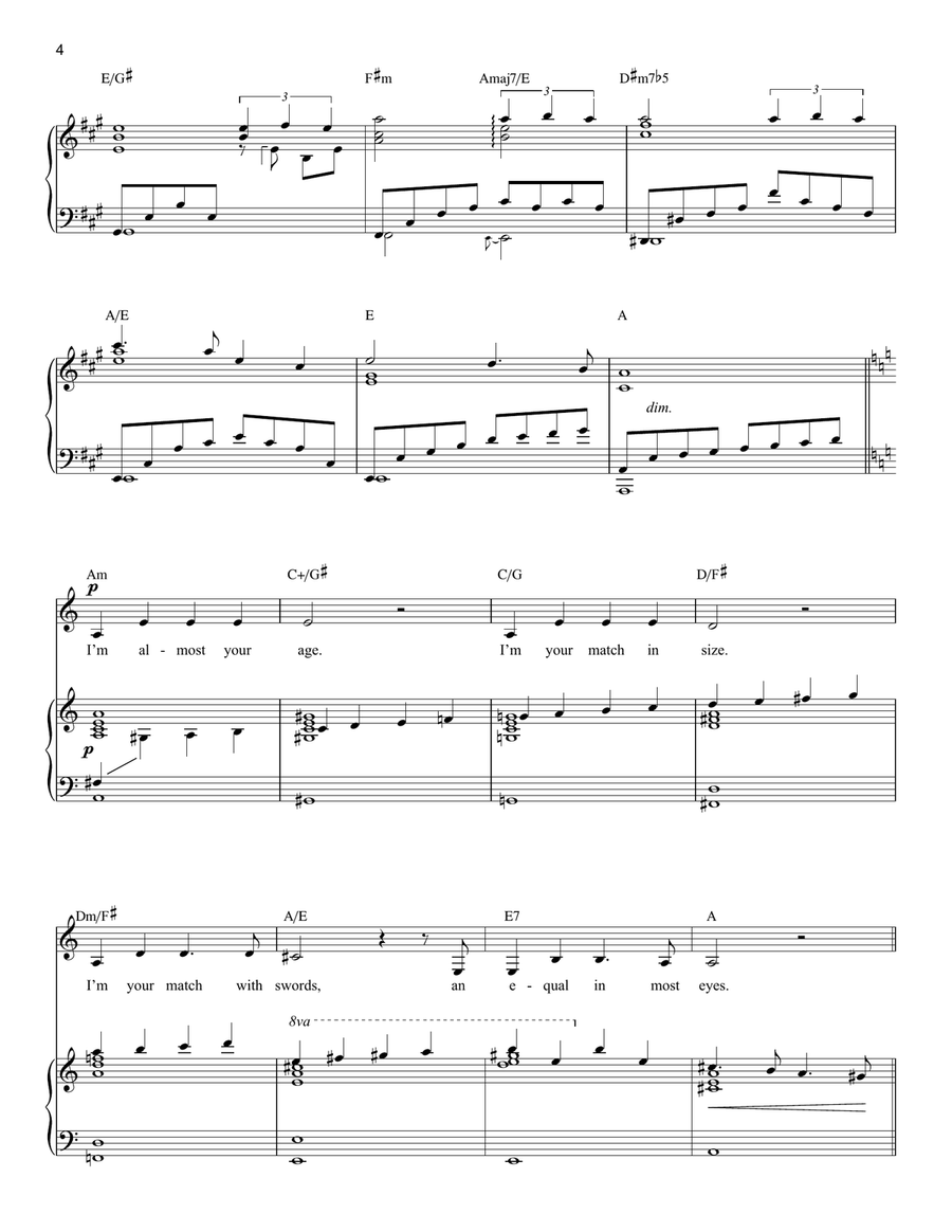 Woman Woman Piano, Vocal scores gallery preview page 4