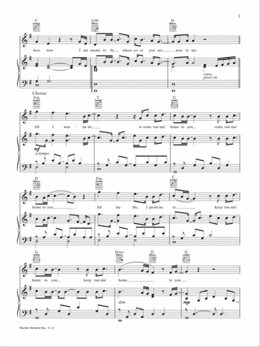 Runnin' Home to You (From the Television Series The Flash) Piano, Vocal, Guitar scores gallery preview page 2