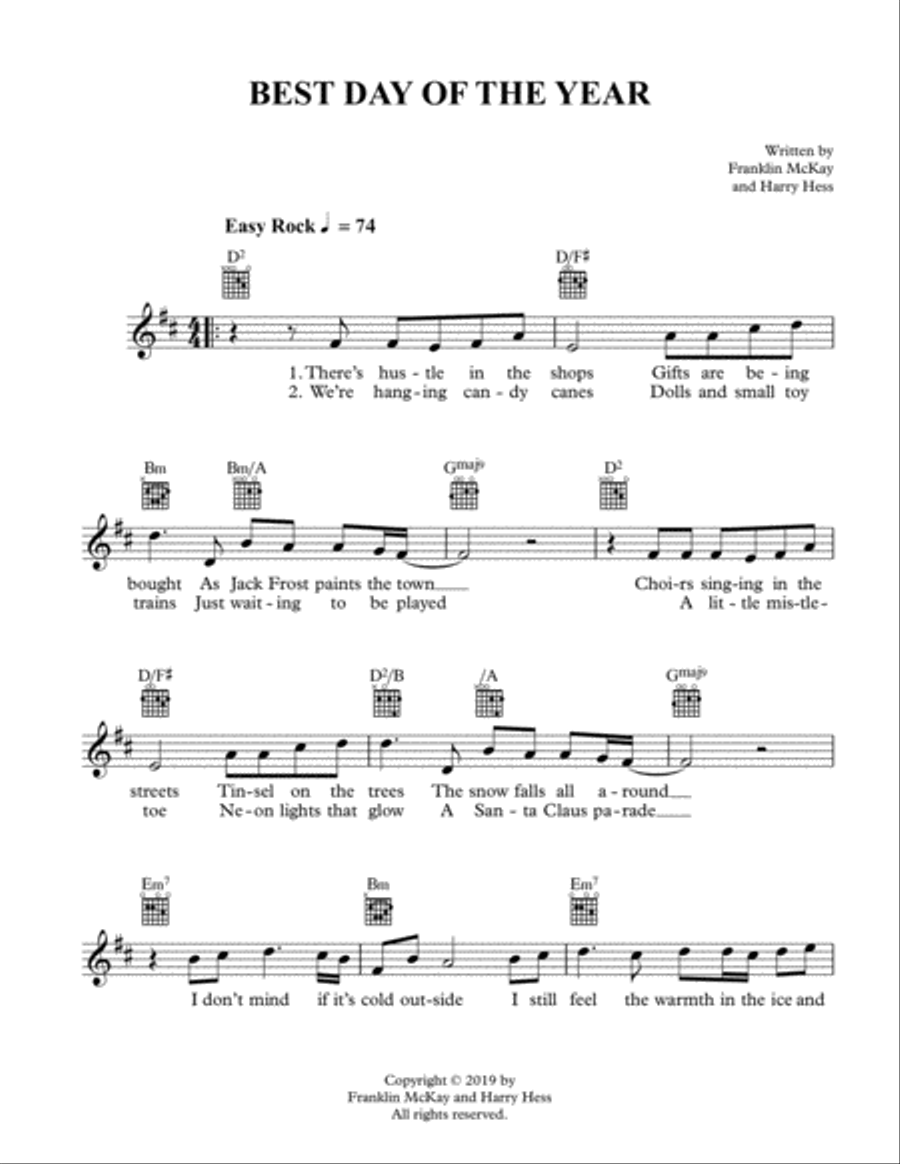 The Best Day of The Year The Best Day of The Year Voice scores gallery preview page 1