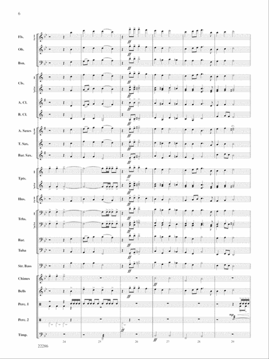 Christmas Fanfares: Score Concert Band scores gallery preview page 6
