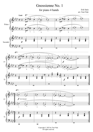 Erik Satie - Gnossienne No. 1 (for piano 4 hands)