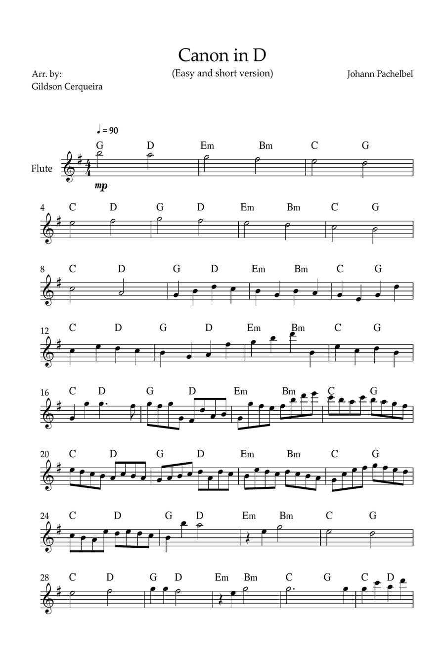 Canon in D Chamber Music scores gallery preview page 1