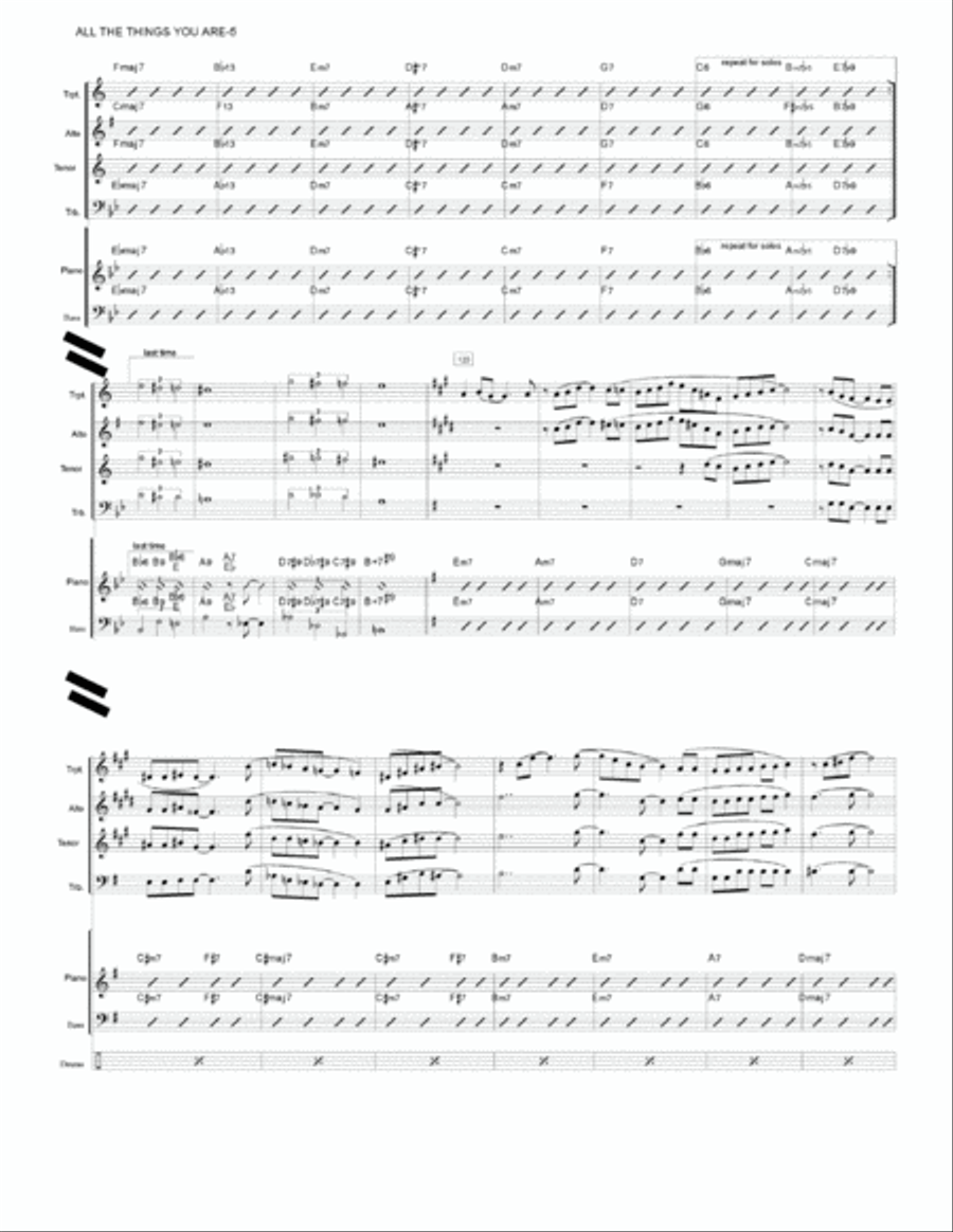 All The Things You Are Jazz Ensemble scores gallery preview page 6