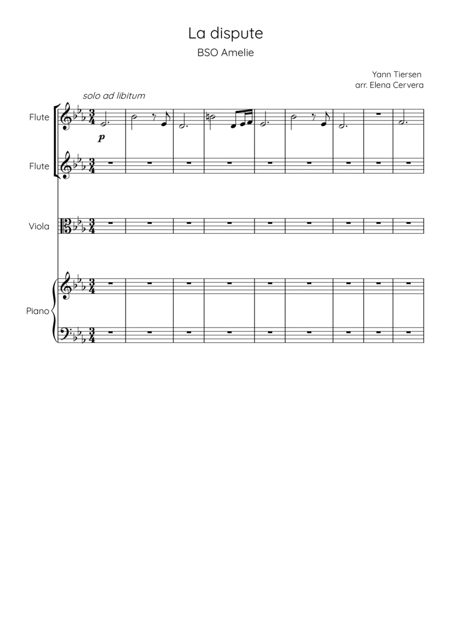La Dispute Small Ensemble scores gallery preview page 1