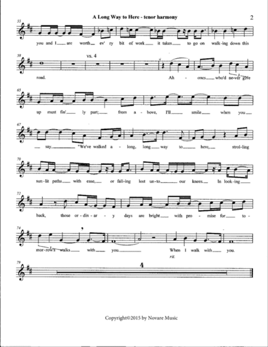 A Long Way to Here Piano, Vocal, Guitar scores gallery preview page 6