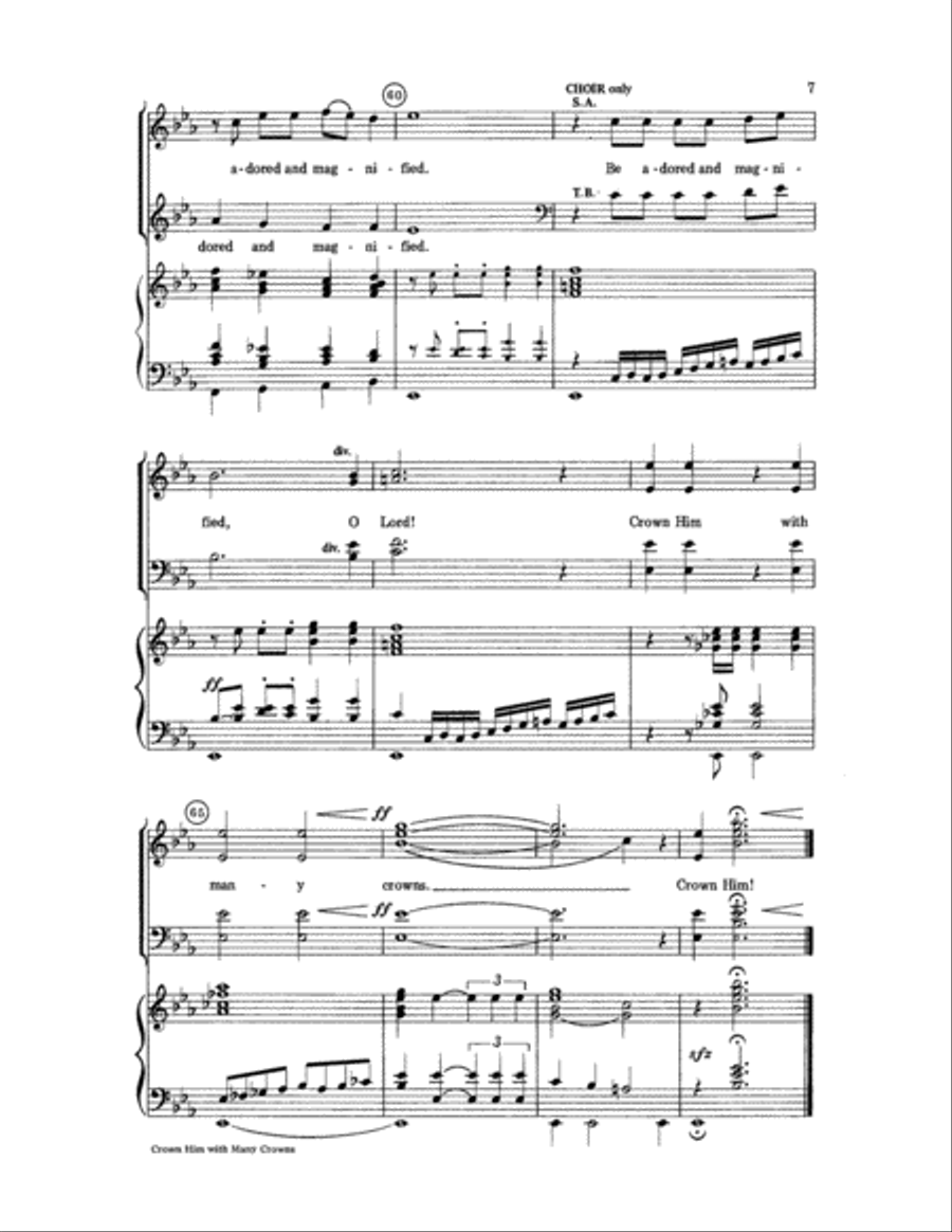 Crown Him with Many Crowns 4-Part scores gallery preview page 7