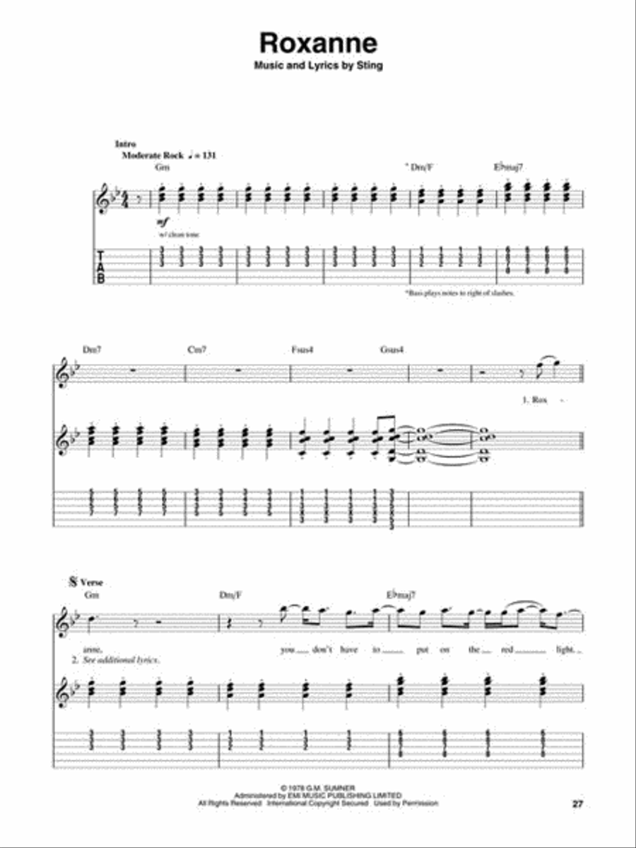 The Police The Police Electric Guitar scores gallery preview page 5