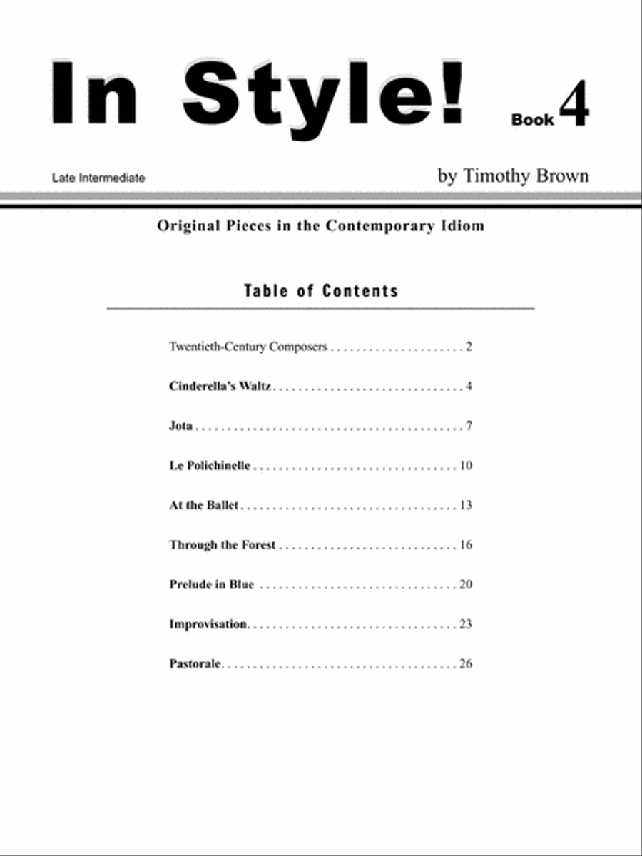 In Style!, Book 4 In Style!, Book 4 Piano Solo scores gallery preview page 2