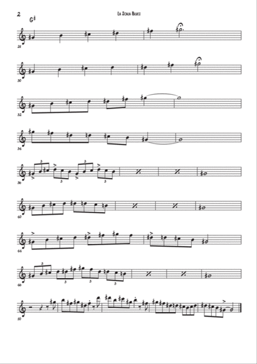 The Blues Scale For All Saxophones Woodwind Quartet scores gallery preview page 3