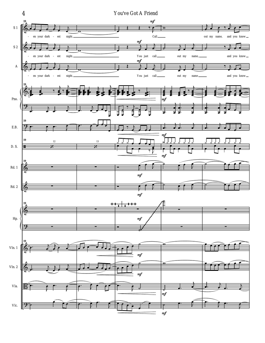 You've Got A Friend Large Ensemble scores gallery preview page 4
