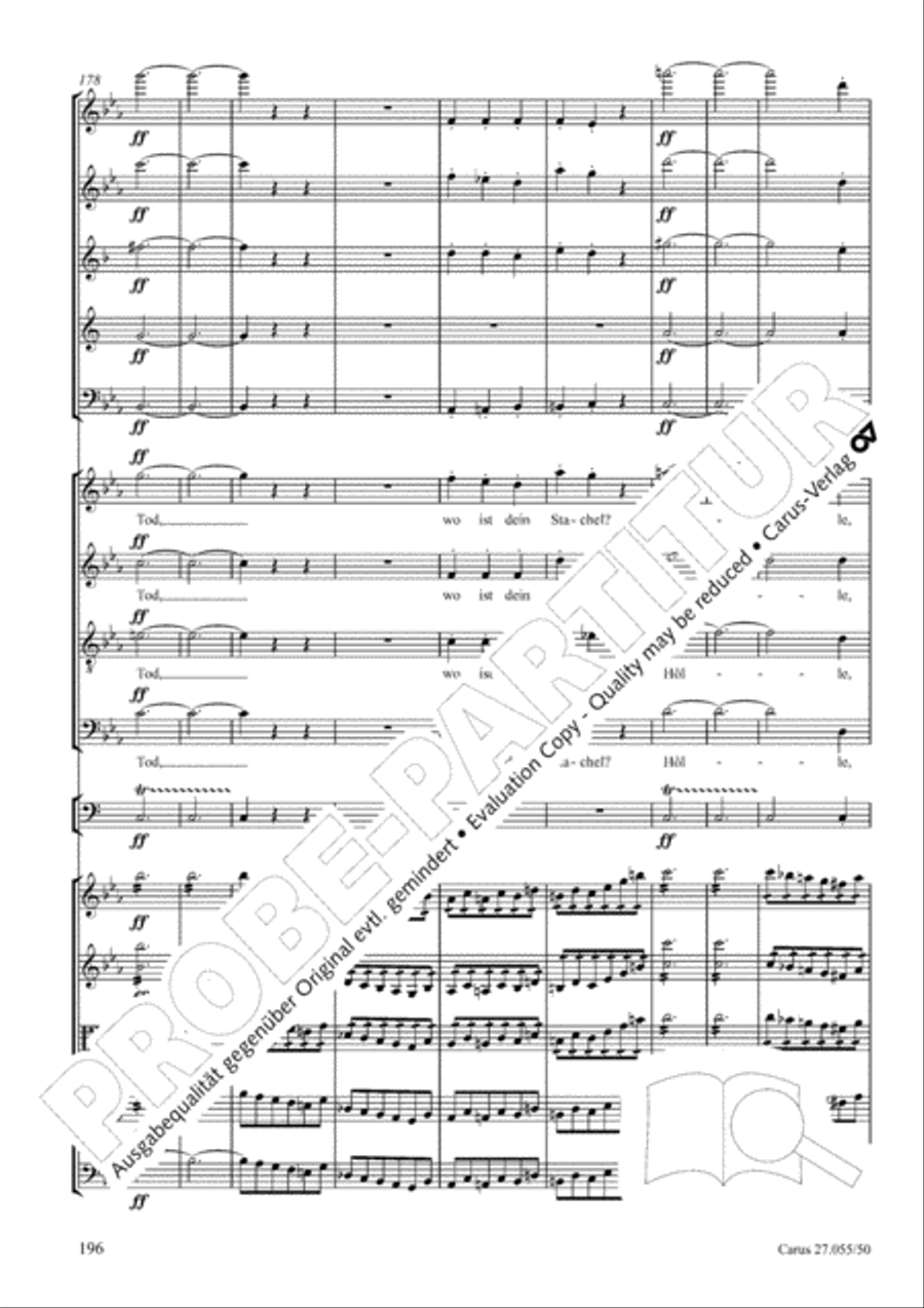 Ein Deutsches Requiem (German Requiem) 4-Part scores gallery preview page 203