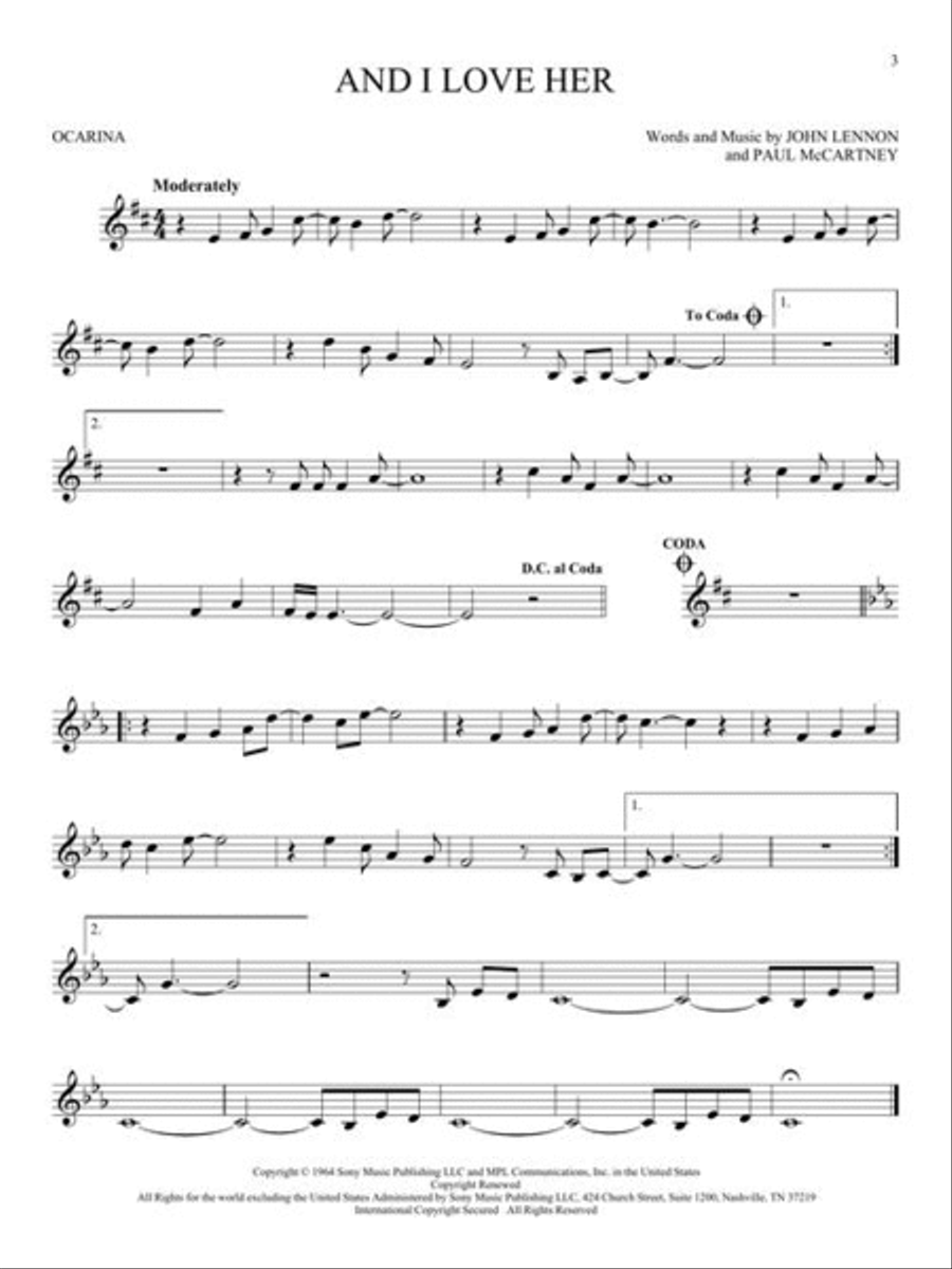 The Beatles for Ocarina The Beatles for Ocarina ocarina scores gallery preview page 5