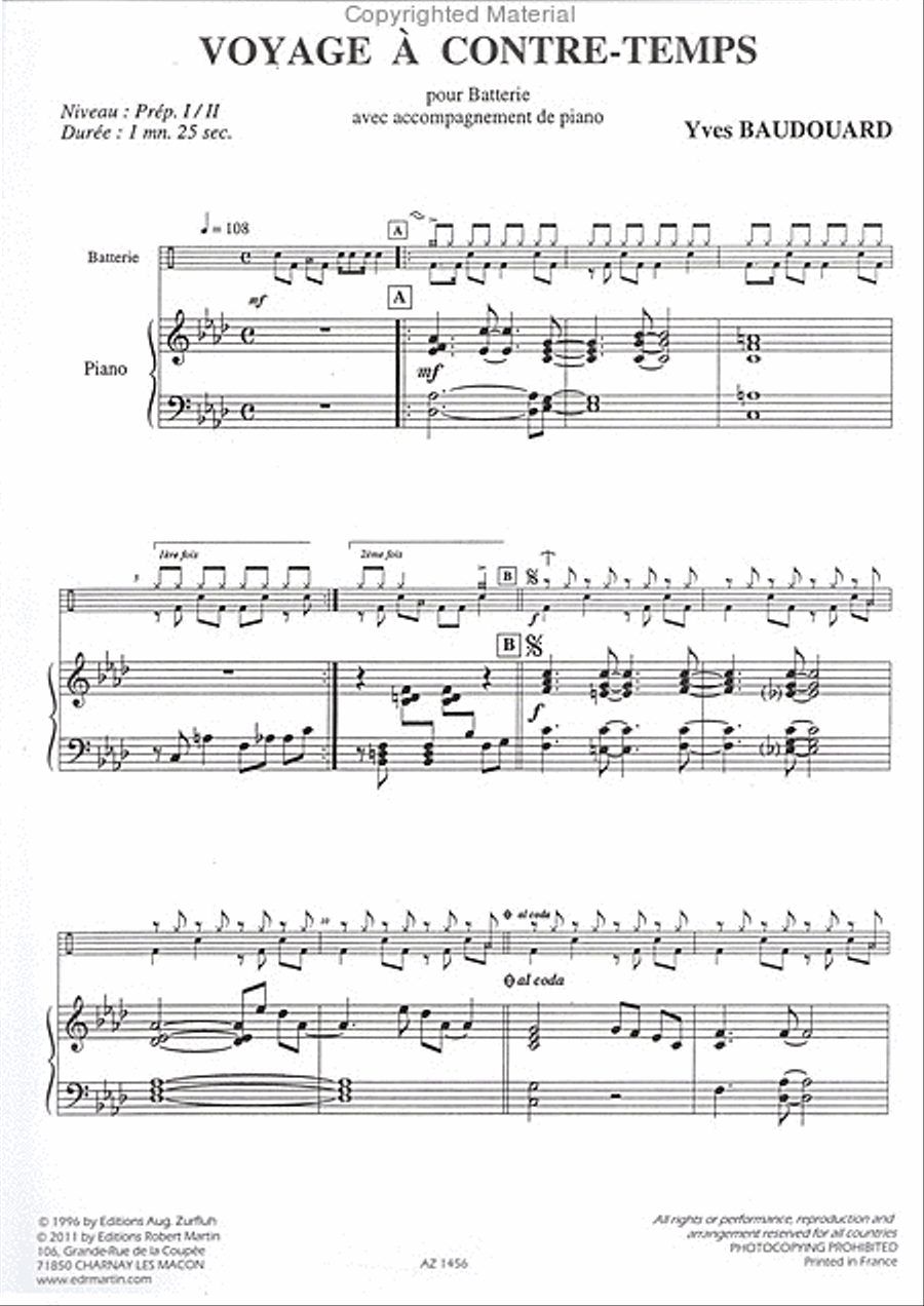Voyage à contretemps Piano Accompaniment scores gallery preview page 2