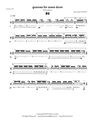 Groove #4 for Snare Drum