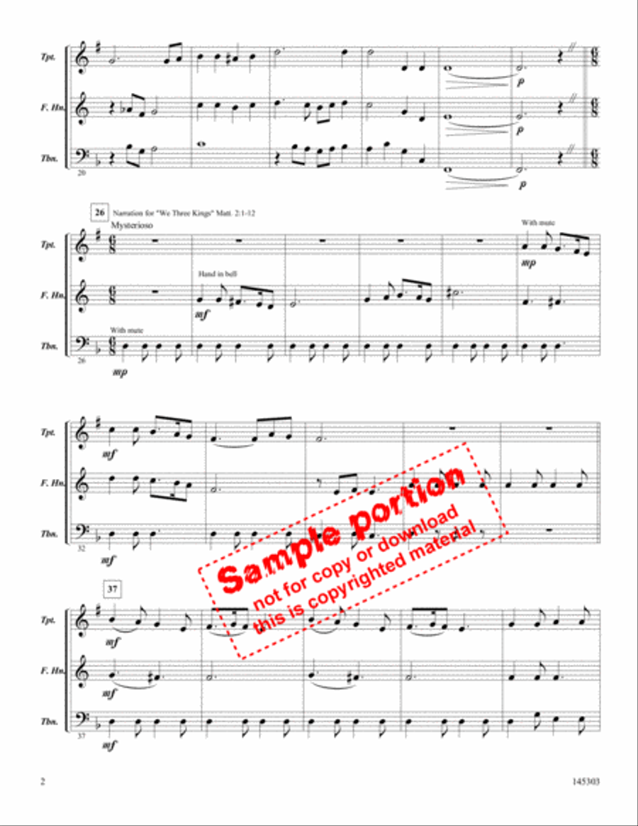 Three Scenes From Bethlehem Brass Trio scores gallery preview page 3