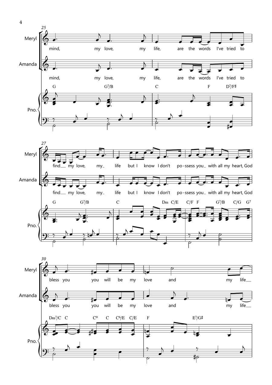 My Love My Life Piano, Vocal scores gallery preview page 5