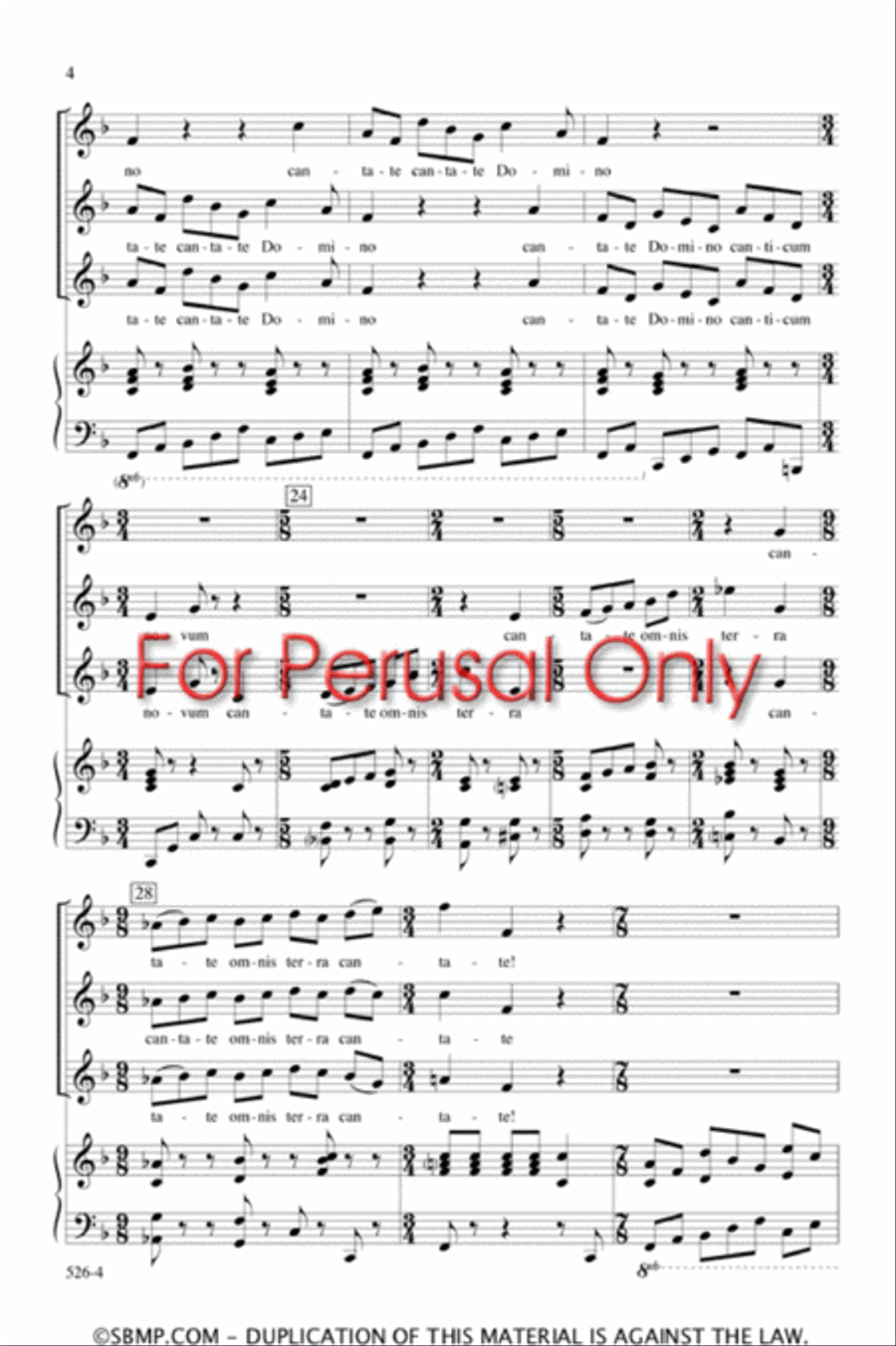 Cantate Domino - SSA Octavo SSA scores gallery preview page 3