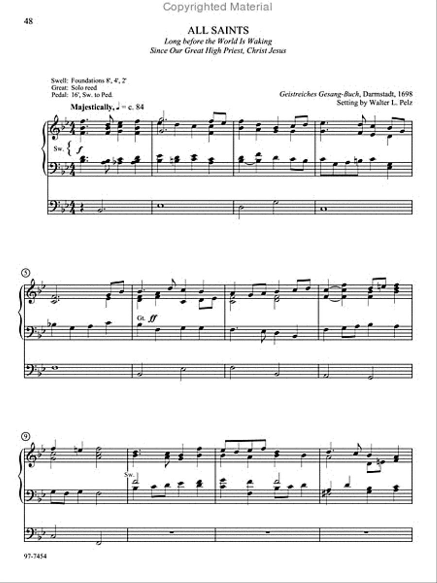 Hymn Prelude Library: Lutheran Service Book, Vol. 1 (A) Organ scores gallery preview page 8