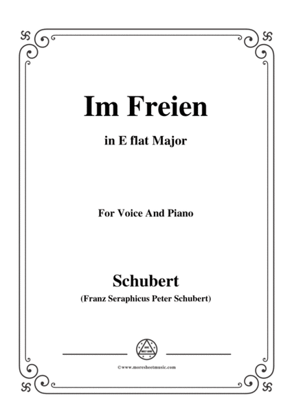 Schubert-Im Freien,in E flat Major,Op.80 No.3,for Voice and Piano image number null