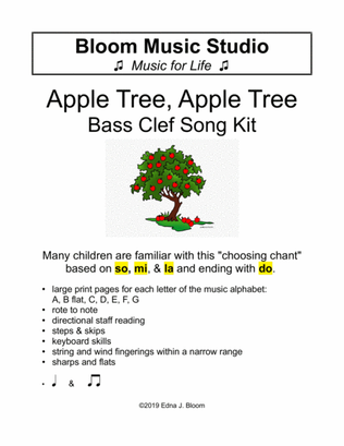 Book cover for The Apple Tree Song Bass Clef Kit