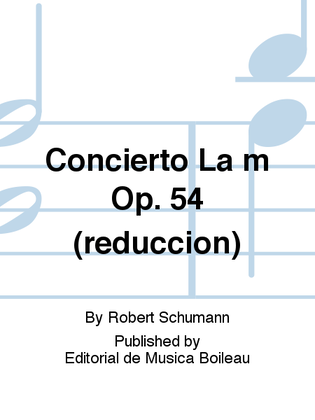 Book cover for Concierto La m Op. 54 (reduccion)