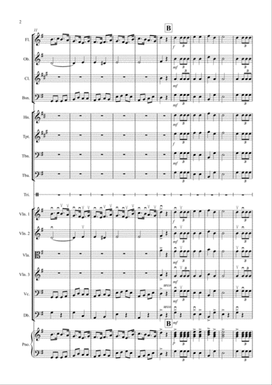 March (fantasia from Nutcracker) for School Orchestra Full Orchestra scores gallery preview page 2