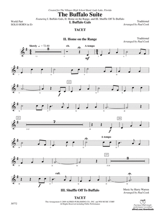 The Buffalo Suite: (wp) Solo Eb Horn
