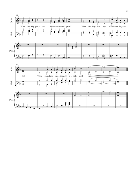 Abide with Me for choir & piano - fairly easy arrangement